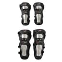 Наколенники и налокотники мотоциклетные, взрослые, чёрные, набор 4 шт.