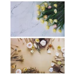 Фотофон для съёмок, двусторонний, бумага 300 г «Тюльпаны и розы», 57×87 см
