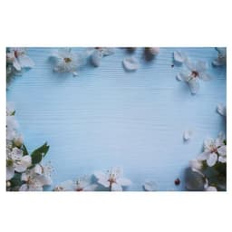 Фотофон для съёмок, двусторонний, бумага 300 г «Яблочный на голубом и белом», 57×87 см