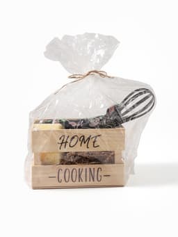 Кухонный набор «Этель» Home cooking: полотенце, варежка-прихватка, лопатка, венчик, губка