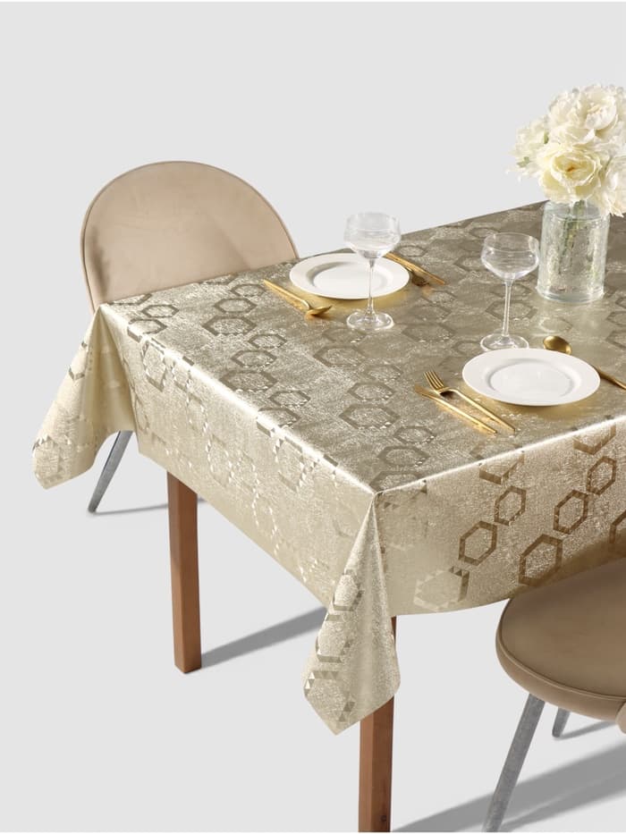 Клеёнка на стол «Соты», на тканевой основе, ширина 137 см, рулон 20 м, толщина 0.25 мм