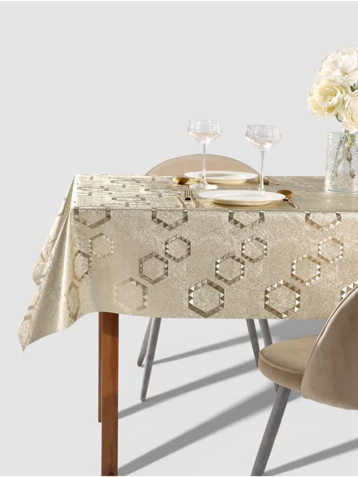 Клеёнка на стол «Соты», на тканевой основе, ширина 137 см, рулон 20 м, толщина 0.25 мм