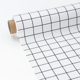 Клеёнка на стол «Клетка», на тканевой основе, ширина 137 см, рулон 20 м, толщина 0.25 мм, белая