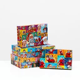 Набор подарочных новогодних коробок «Pop-art: Новогодний», 30×20×8 - 24×14×5 см