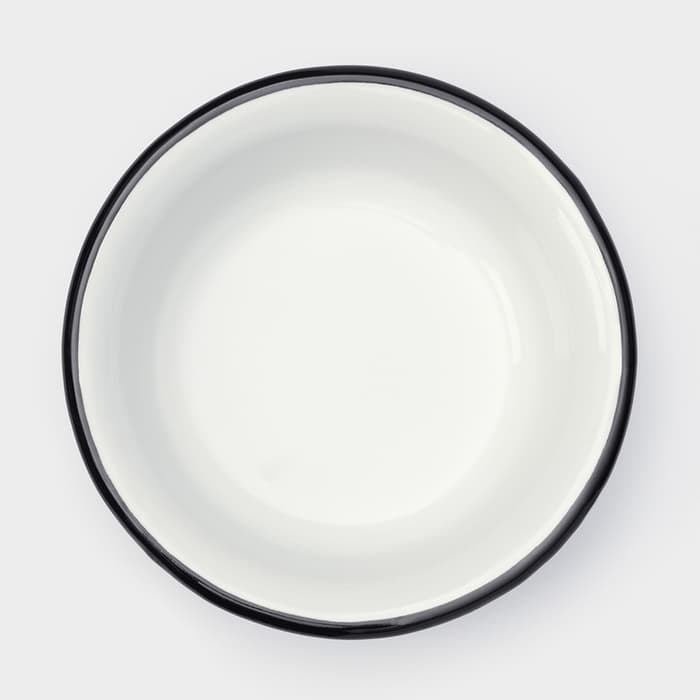 Миска эмалированная, 400 мл, d=15 см, без деколи, белая