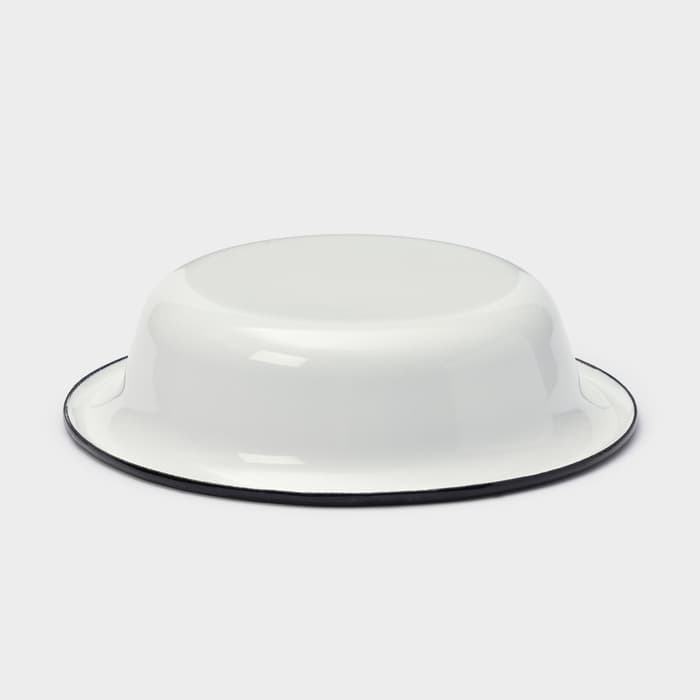 Миска эмалированная, 400 мл, d=15 см, без деколи, белая