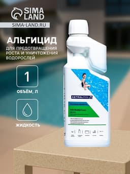 Альгицид Power AstralPool для предотвращения роста и уничтожения водорослей в бассейне, 1 л