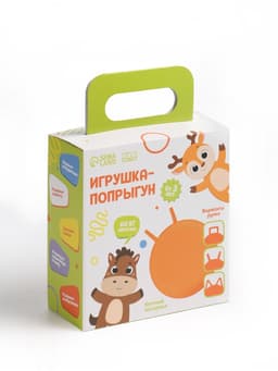 Мяч - прыгун с ручкой ONLYTOP, массажный, d=55 см, МИКС