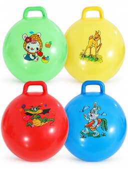 Мяч - прыгун с ручкой ONLYTOP, d=55 см, МИКС