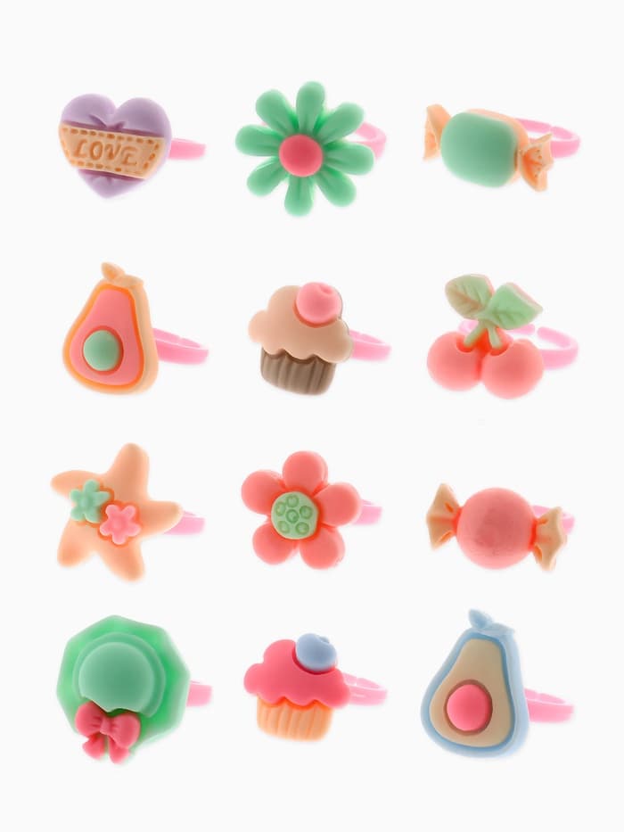 Кольцо «Выбражулька. Гастрономия», форма МИКС, фасовка 100 шт. разноцветное, безразмерное