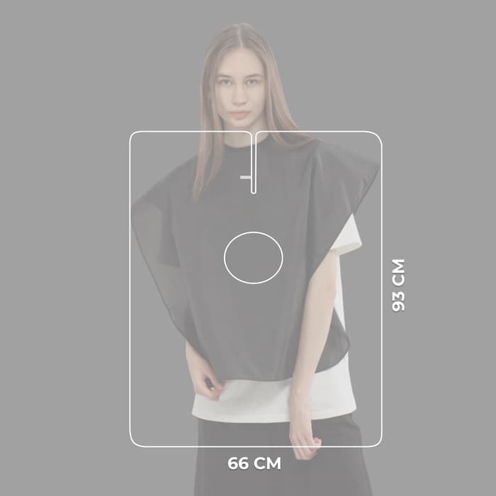 Пелерина парикмахерская, на липучке, чёрная