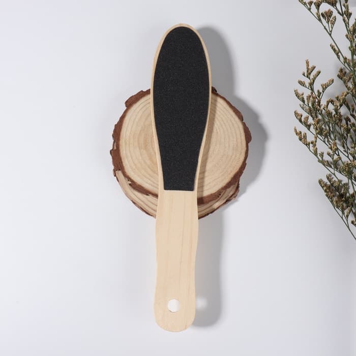 Пилка для пяток, наждачная, двусторонняя, 23.6 см, деревянная