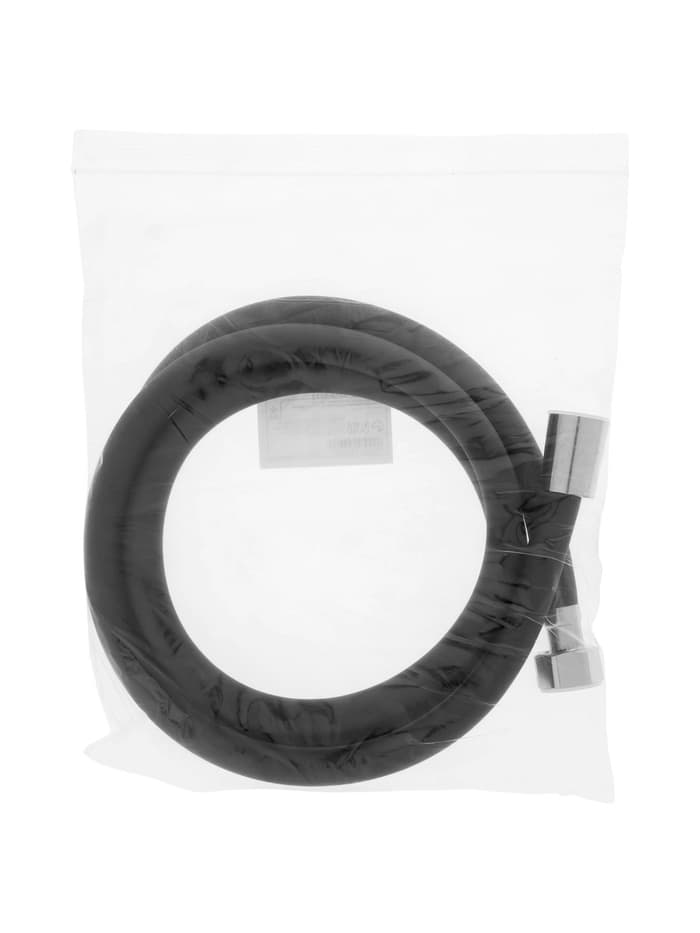 Душевой шланг ZEIN Z09PB, 150 см, антиперекручивание, латунные гайки, черный, Имп/Имп