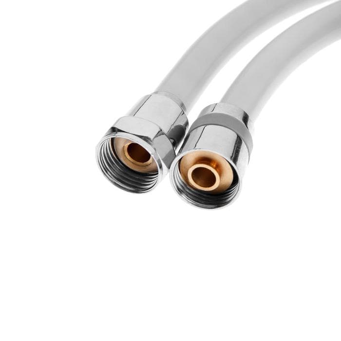Душевой шланг ZEIN Z12PG, 150 см, антиперекручивание, латунные гайки, белый, Имп/Имп