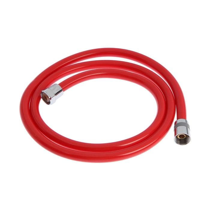 Душевой шланг ZEIN Z12PM, 150 см, антиперекручивание, латунные гайки, бордовый, Имп/Имп