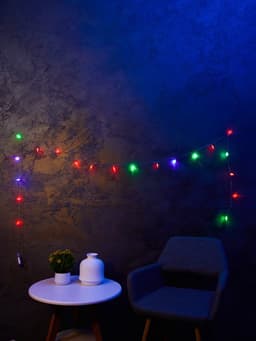 Гирлянда «Нить» 3 м с насадками «Звёзды», IP20, прозрачная нить, 20 LED, от батареек АА×3, свечение мульти