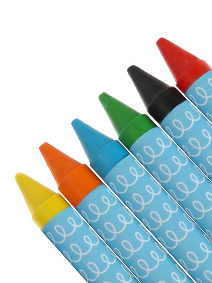 Мелки восковые Calligrata, цветные, 6 цветов, утолщённые, 93×11 мм