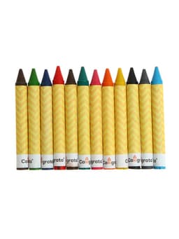 Мелки восковые Calligrata, цветные, 12 цветов, утолщённые, 93×11 мм