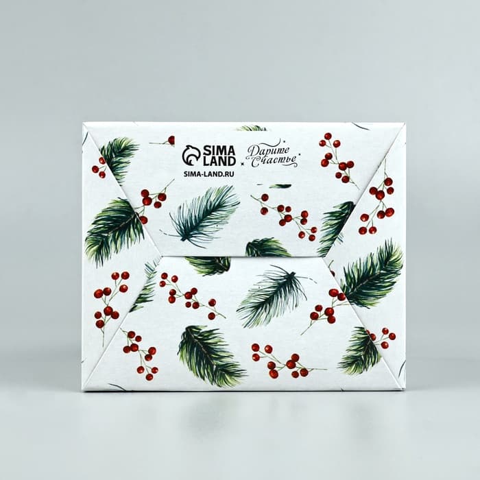 Коробка новогодняя для мини-букетов «С Новым годом», 12×17×10 см