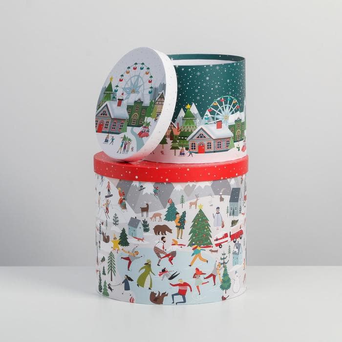 Набор подарочных коробок 5 в 1 «С Новым годом», 13×14‒19.5×22 см