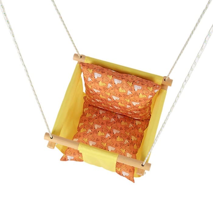 Качели детские подвесные Polini kids «Зверушки», жёлтые