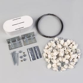 Карниз-струна 10 м, с пластмассовыми зажимами, 60 шт., белый