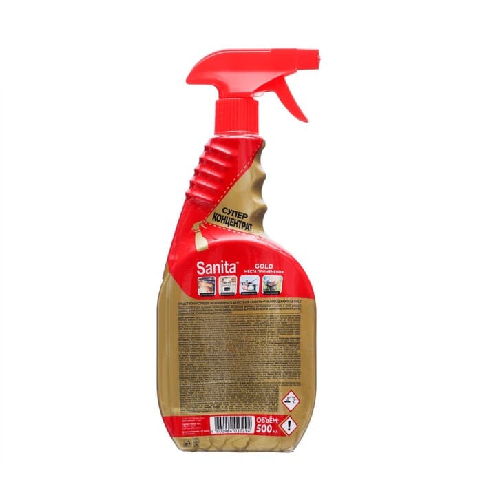 Чистящее средство мгновенного действия Sanita, жироудалитель GOLD, 500 мл