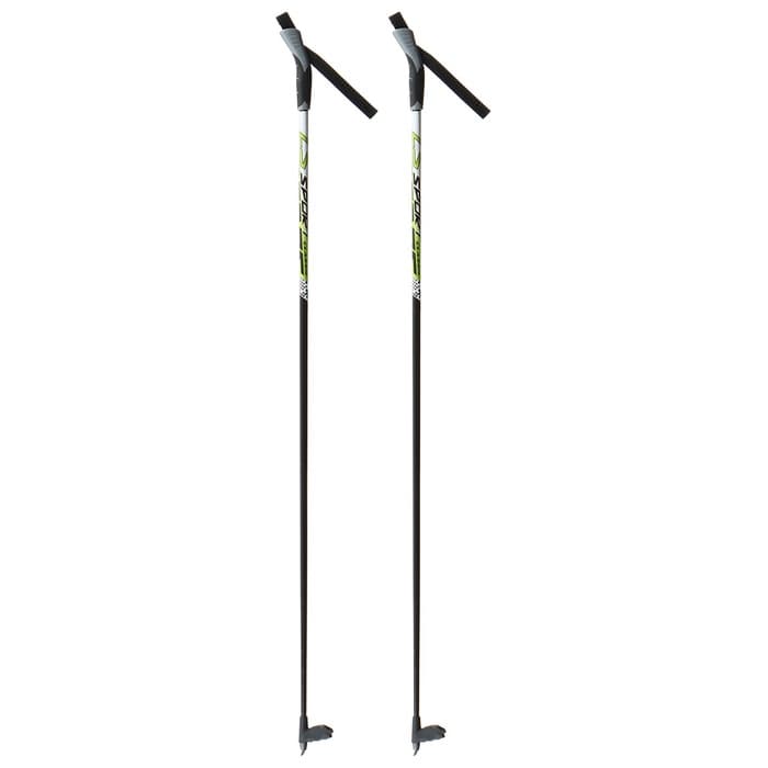 Палки лыжные стеклопластиковые, длина 125 см, цвета МИКС