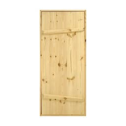 Дверь для бани и сауны, 160×70 см по коробке, сосна, на клиньях, массив, «Добропаровъ»