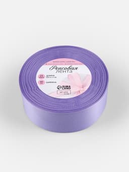 Лента репсовая, 40 мм, 23±1 м, сиреневая №21