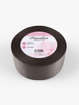 Лента репсовая, 40 мм, 23±1 м, серая №107