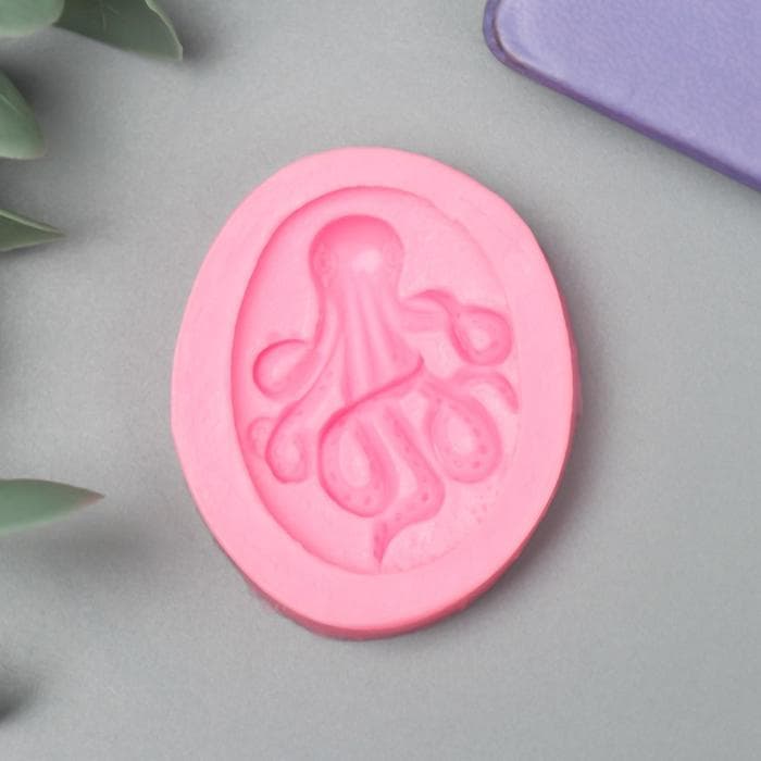 Молд силиконовый «Осьминог» 1 × 3,8 × 4,6 см