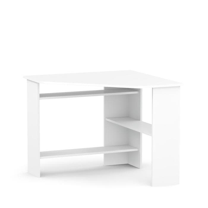 Стол компьютерный «КСТ-02», угловой, 3 полки, 900×900×740 мм, цвет белый
