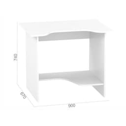 Стол компьютерный «КСТ-03», с полкой для системного блока, 900×670×740 мм, цвет белый