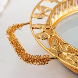 Подставка под десерты «Бант», 48×39×8 см, металл, золотистая