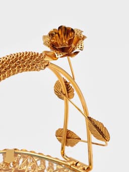 Фруктовница «Мирьем», 20×19.5×17 см, металл, золотистая