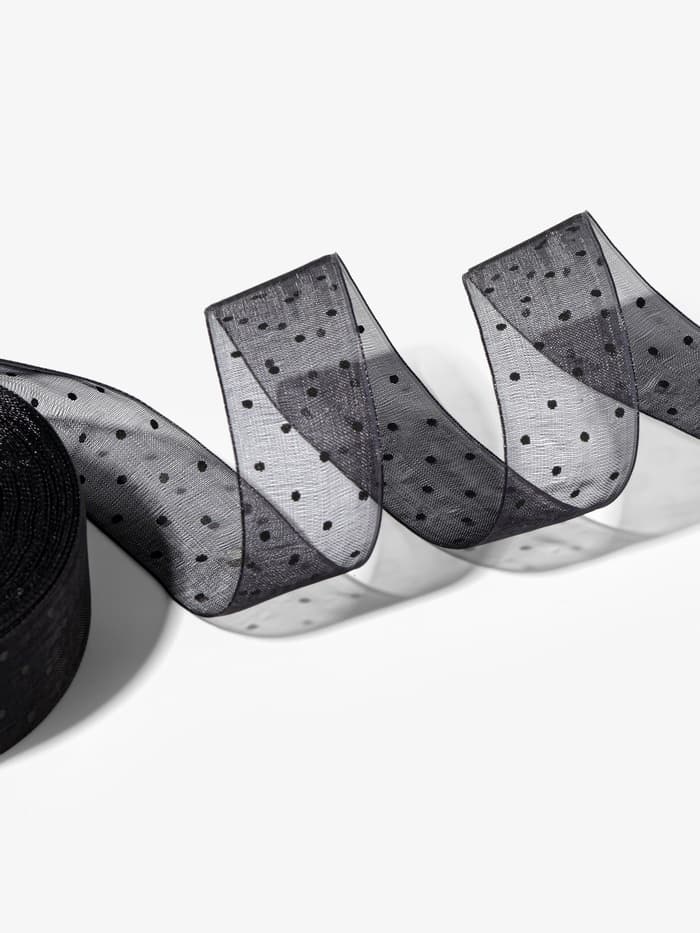 Лента капроновая «Горох», 25 мм, 23±1 м, чёрная