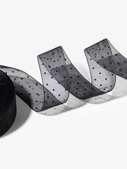 Лента капроновая «Горох», 25 мм, 23±1 м, чёрная