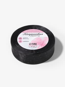 Лента капроновая «Горох», 25 мм, 23±1 м, чёрная