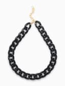 Колье «Цепь», диагональ, чёрное, 45 см