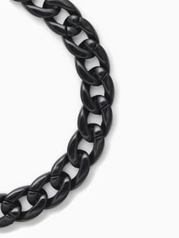 Колье «Цепь», диагональ, чёрное, 45 см