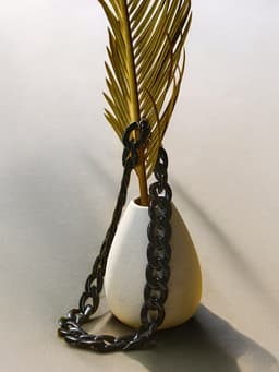 Колье «Цепь», диагональ, чёрное, 45 см