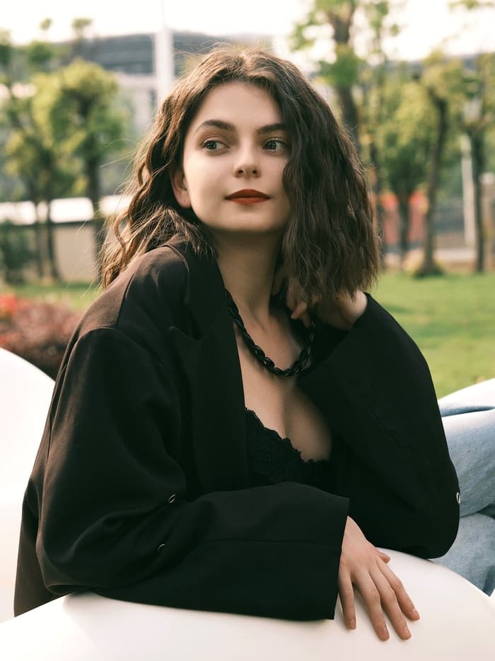 Колье «Цепь», диагональ, чёрное, 45 см