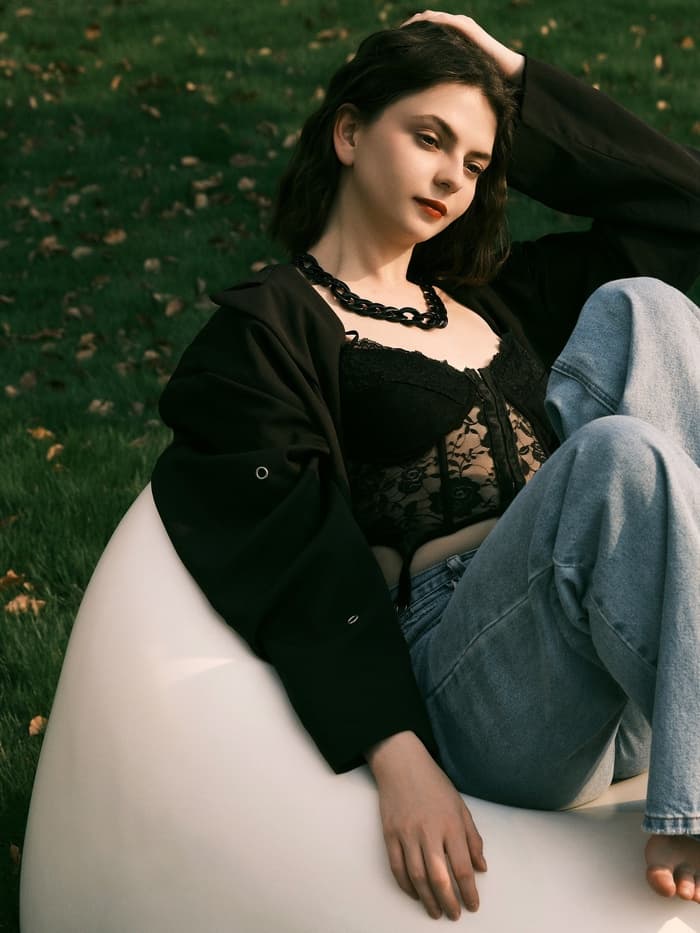 Колье «Цепь», диагональ, чёрное, 45 см