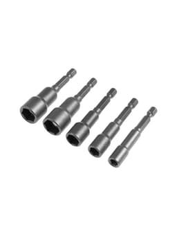 Набор бит с торцевыми головками ТУНДРА, CrV, магнит, 6-8-10-12-13×65 мм, 5 шт.