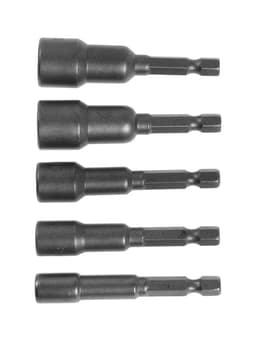 Набор бит с торцевыми головками ТУНДРА, CrV, магнит, 6-8-10-12-13×65 мм, 5 шт.