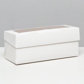 Упаковка на 3 капкейка с окном, целлюлоза, 25×10×10 см