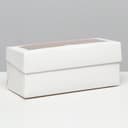 Упаковка на 3 капкейка с окном, целлюлоза, 25×10×10 см