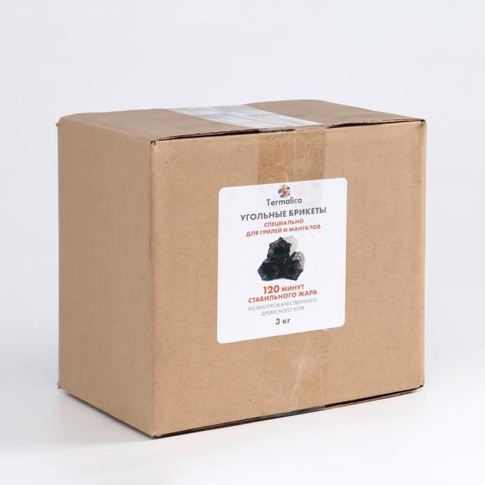 Уголь древесный, 3 кг, брикетированный