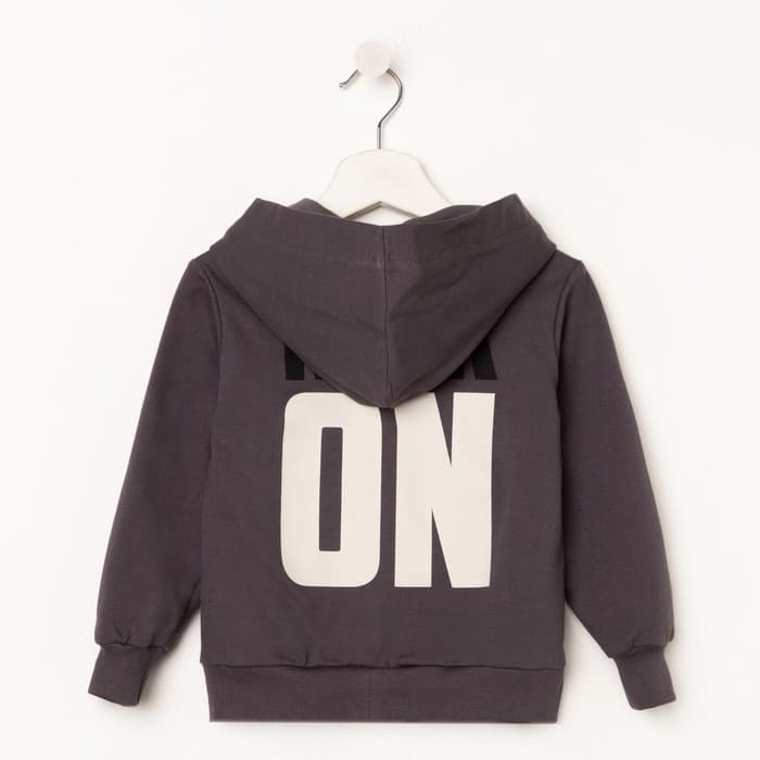 Толстовка с капюшоном для мальчика KAFTAN: Rock on, серая, размер 32 (110-116 см)